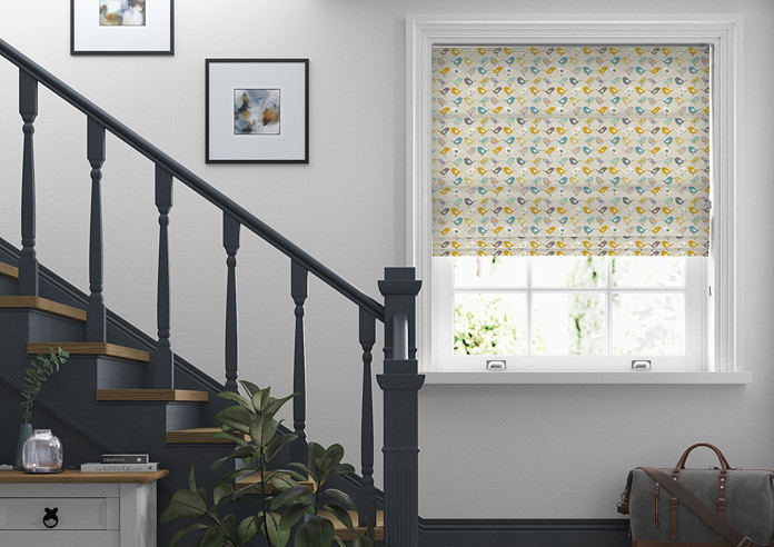 Birds, Ochre - Roman Blind - Image 3